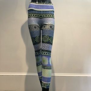 Nicole Miller Multicolor La Plage Printed Leggings